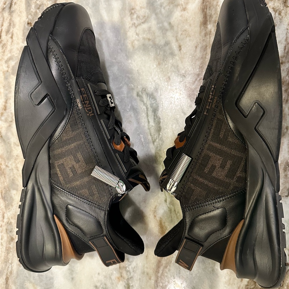 Fendi Flow FF Jacquard Low-Top Sneakers